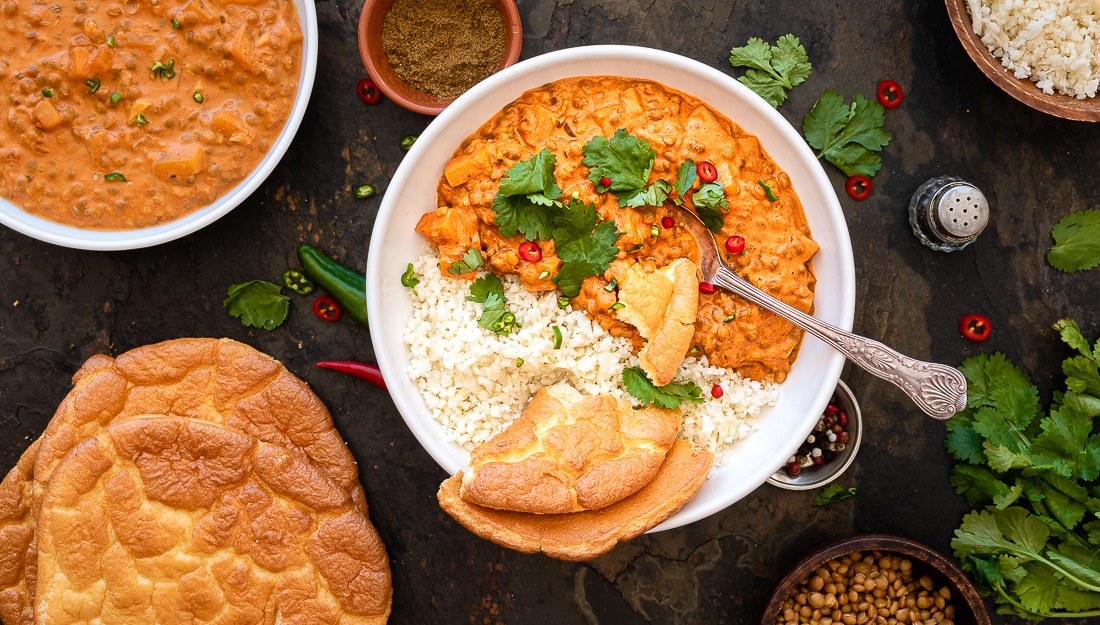Čočkové curry s dýní