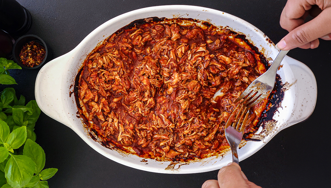 Trhané kuře v BBQ omáčce