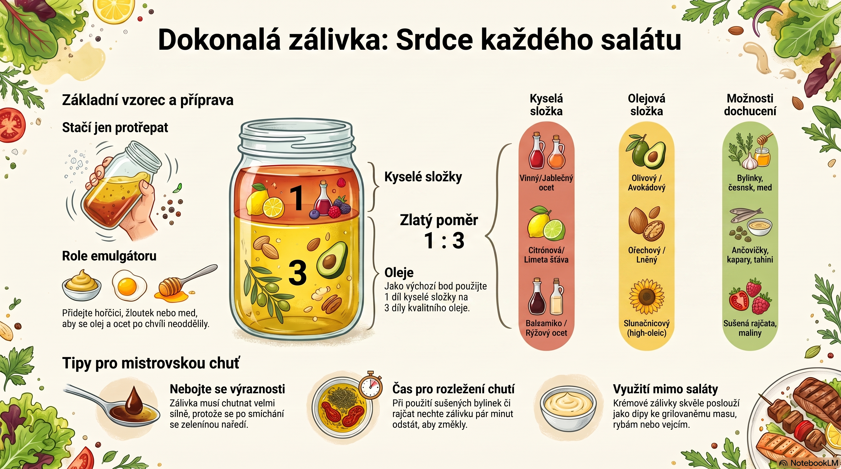 Návod na přípravu dokonalé salátové zálivky